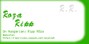 roza ripp business card