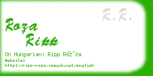 roza ripp business card